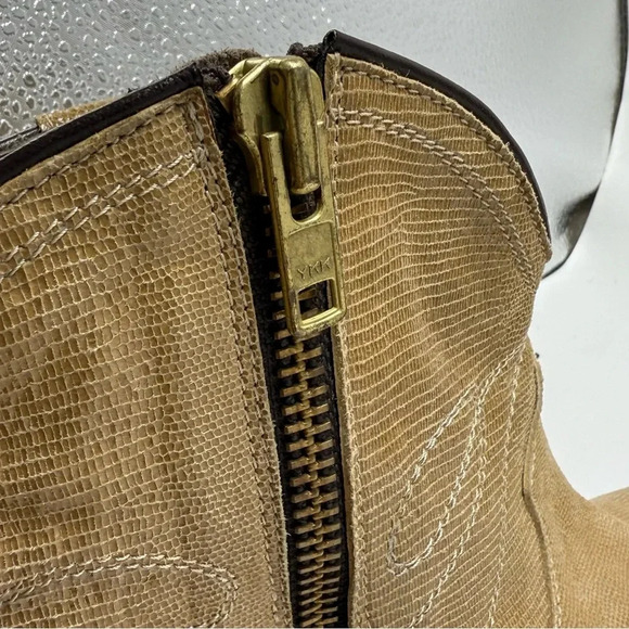 Alan Bilzerian ankle cowboy western leather bootie size 40 - Picture 4 of 9